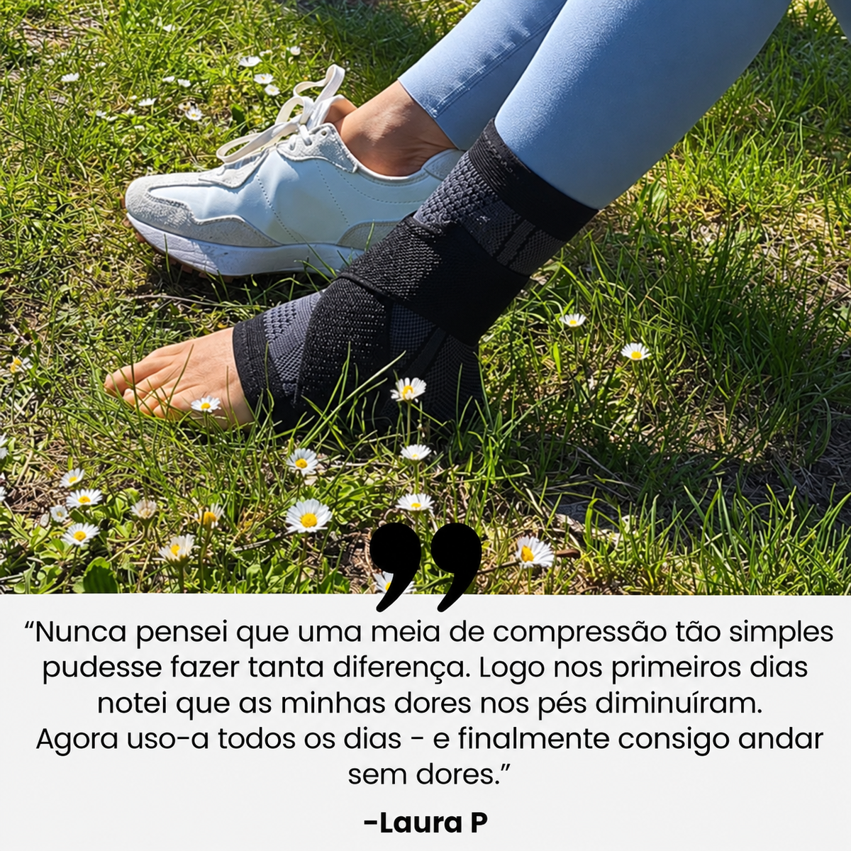 Meia de Compressão BioAtiva para o Pé